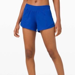 Lululemon Hotty Hot Short EUC 4 long RARE cerulean blue